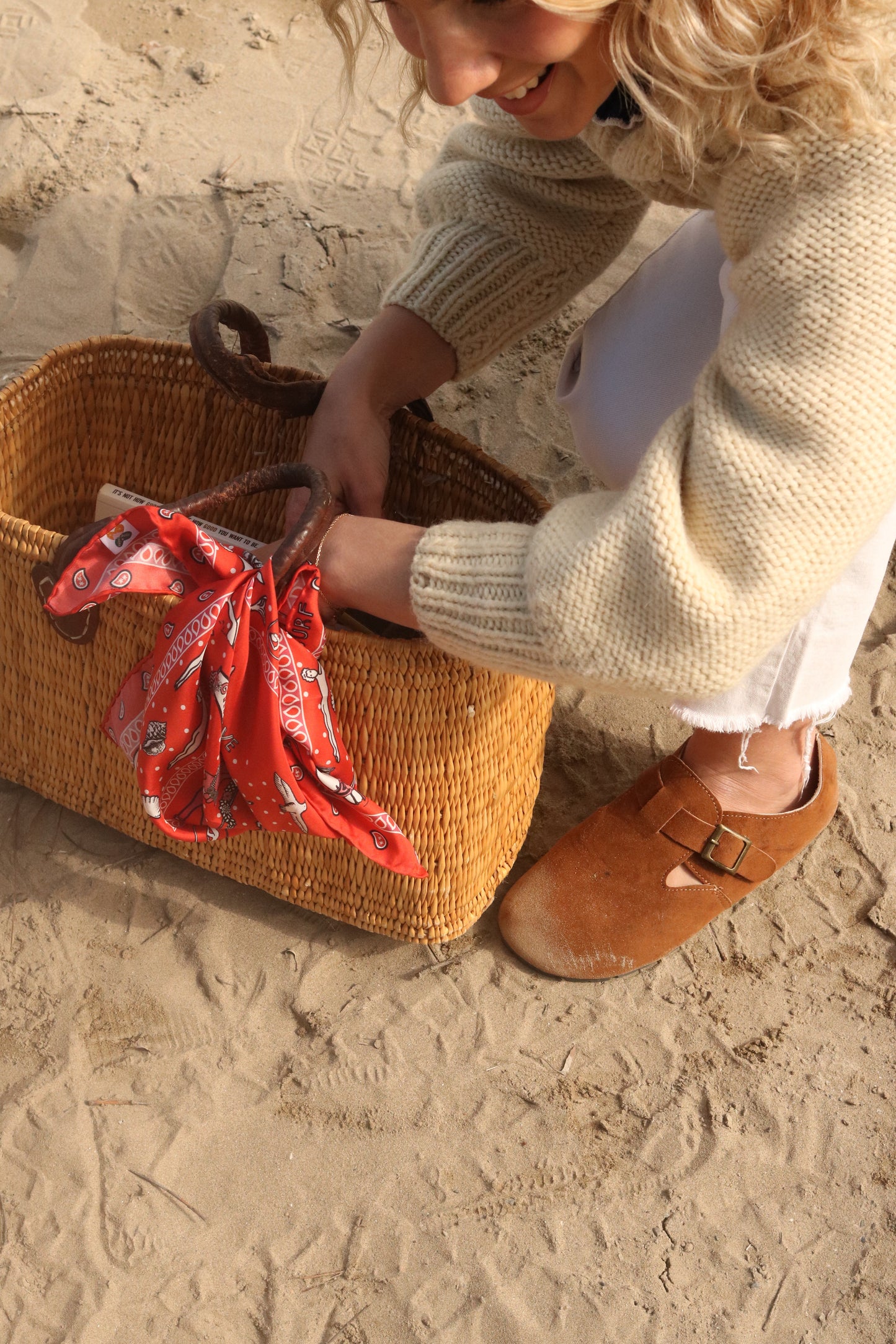 Sea beauty bandanna red - Soie.meme