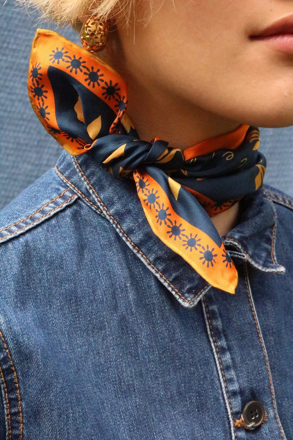 Sunshine people silk scarf - Soie.meme