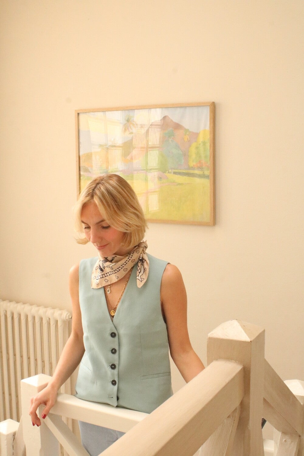 Sea beauty bandanna beige - Soie.meme