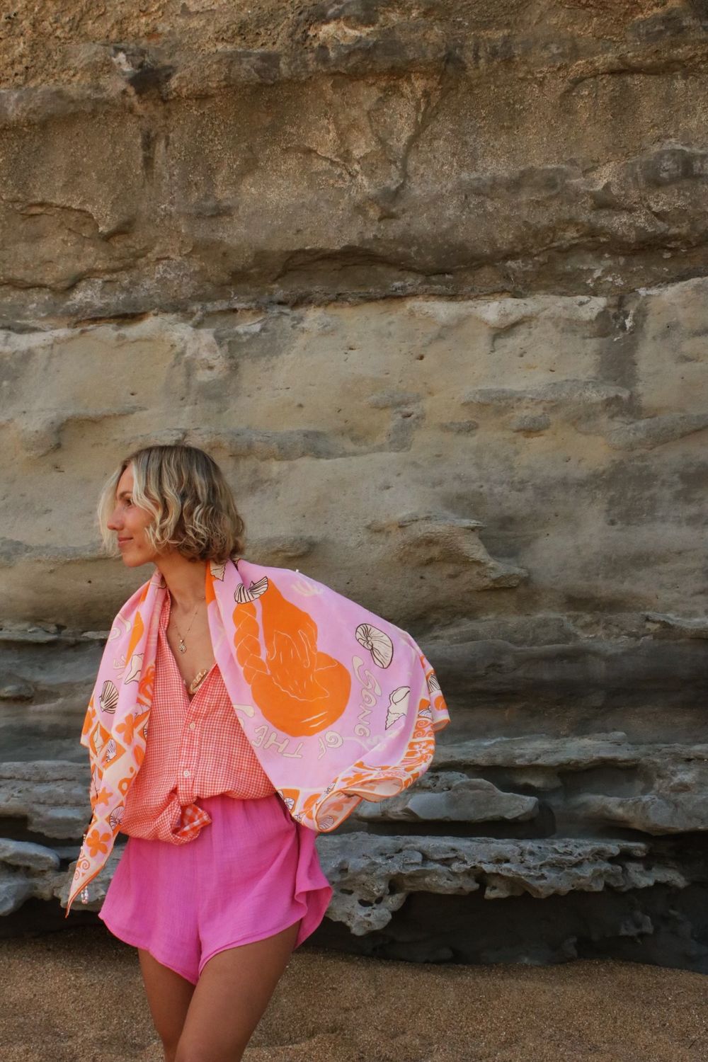 Song of the sea orange pareo - Soie.meme