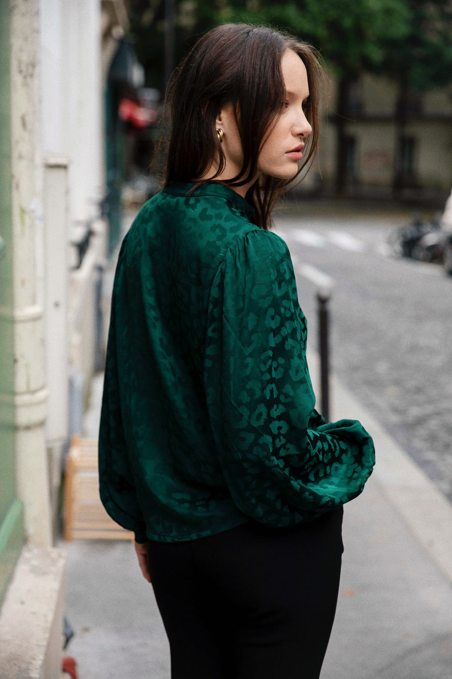 Blouse Hortensia green - Avani Apparel
