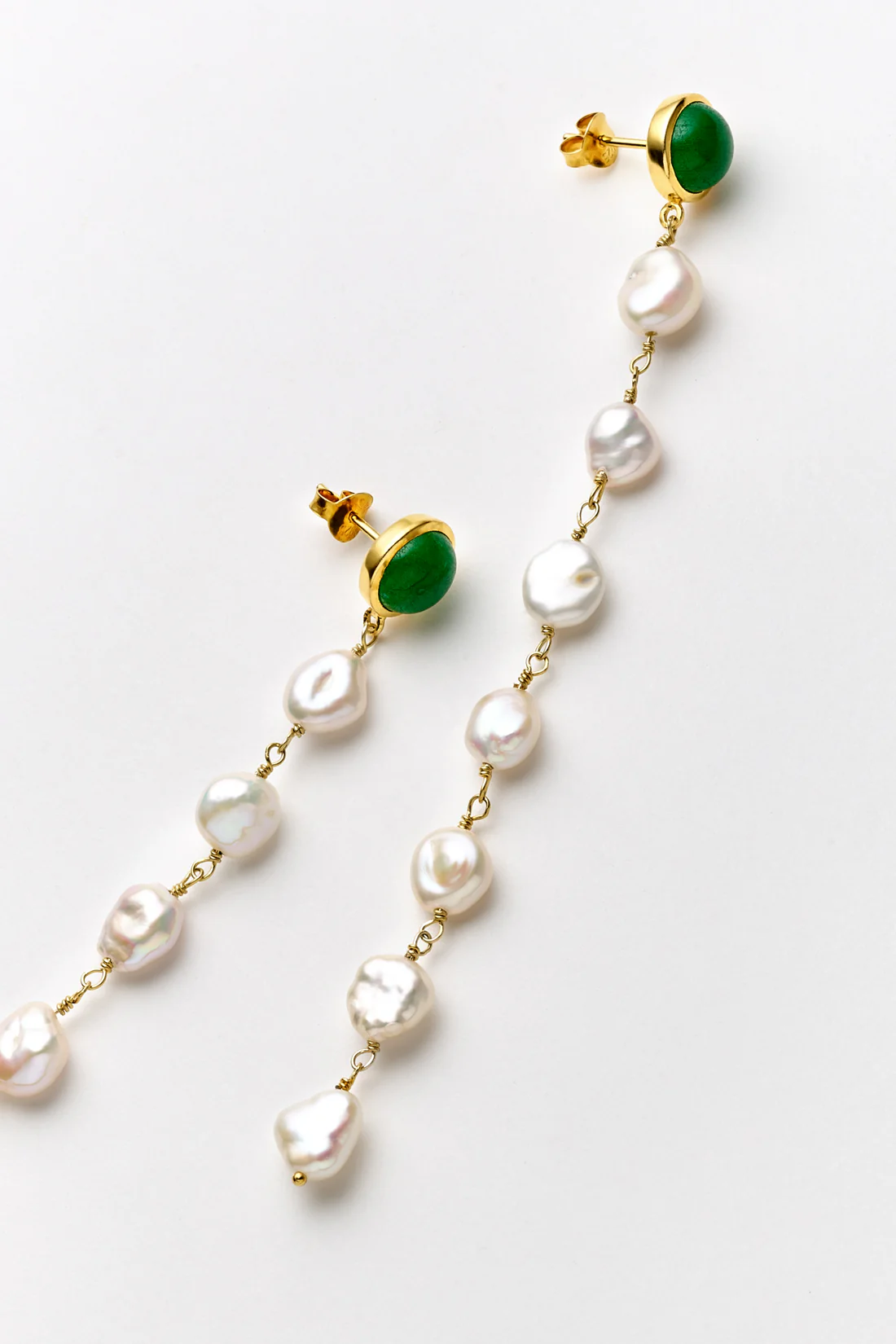 Elga jade pearl earrings - Buccarello