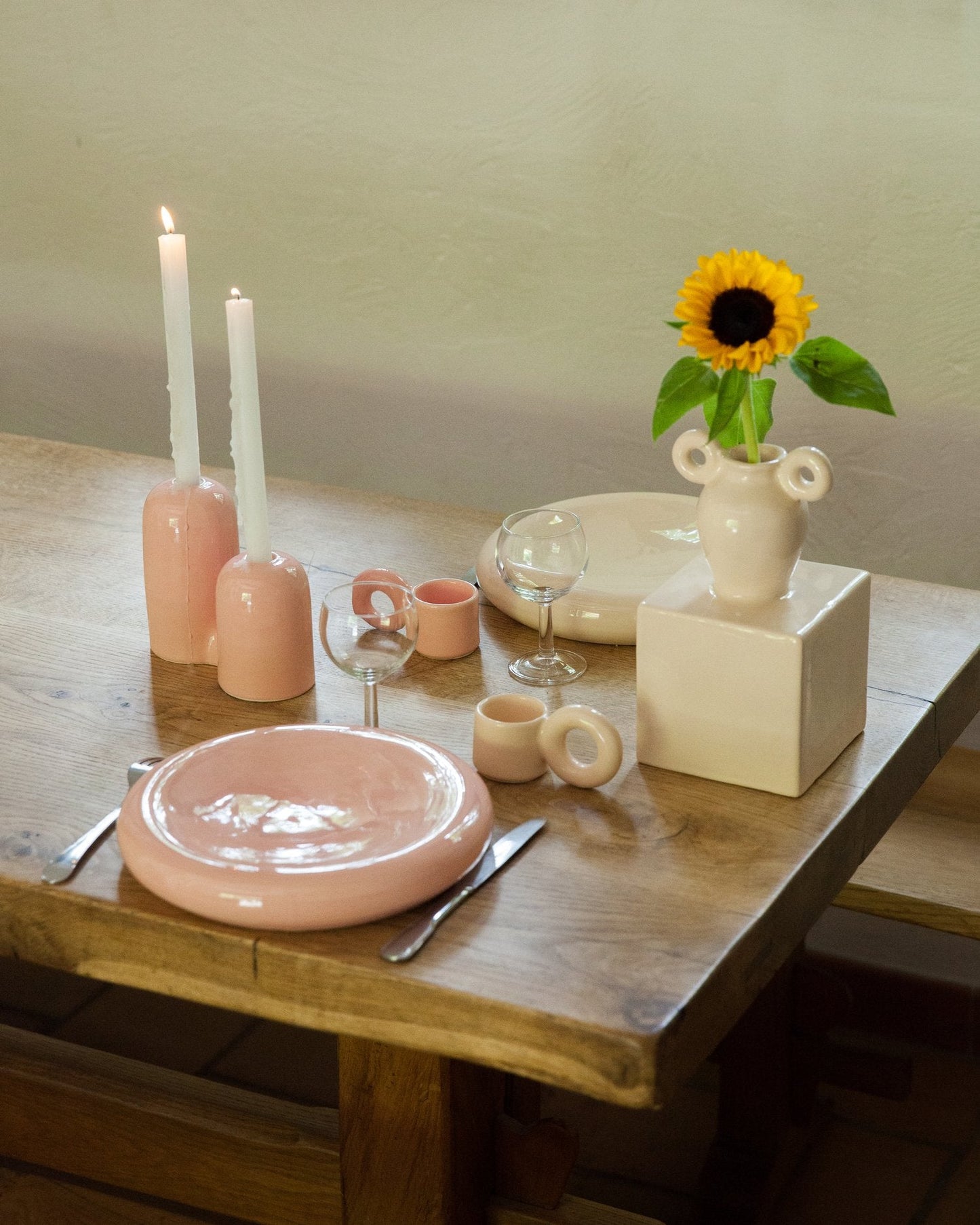 Puffy plate pink - Lola Mayeras