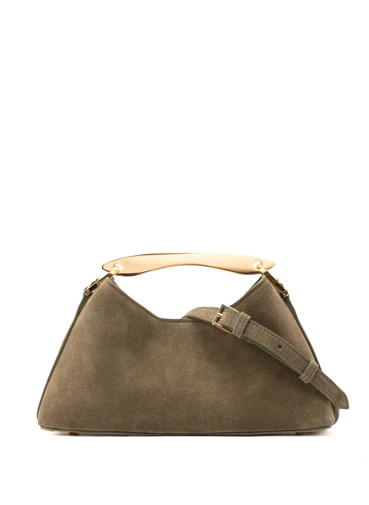 Truffle mini Boomerang suede bag - Elleme