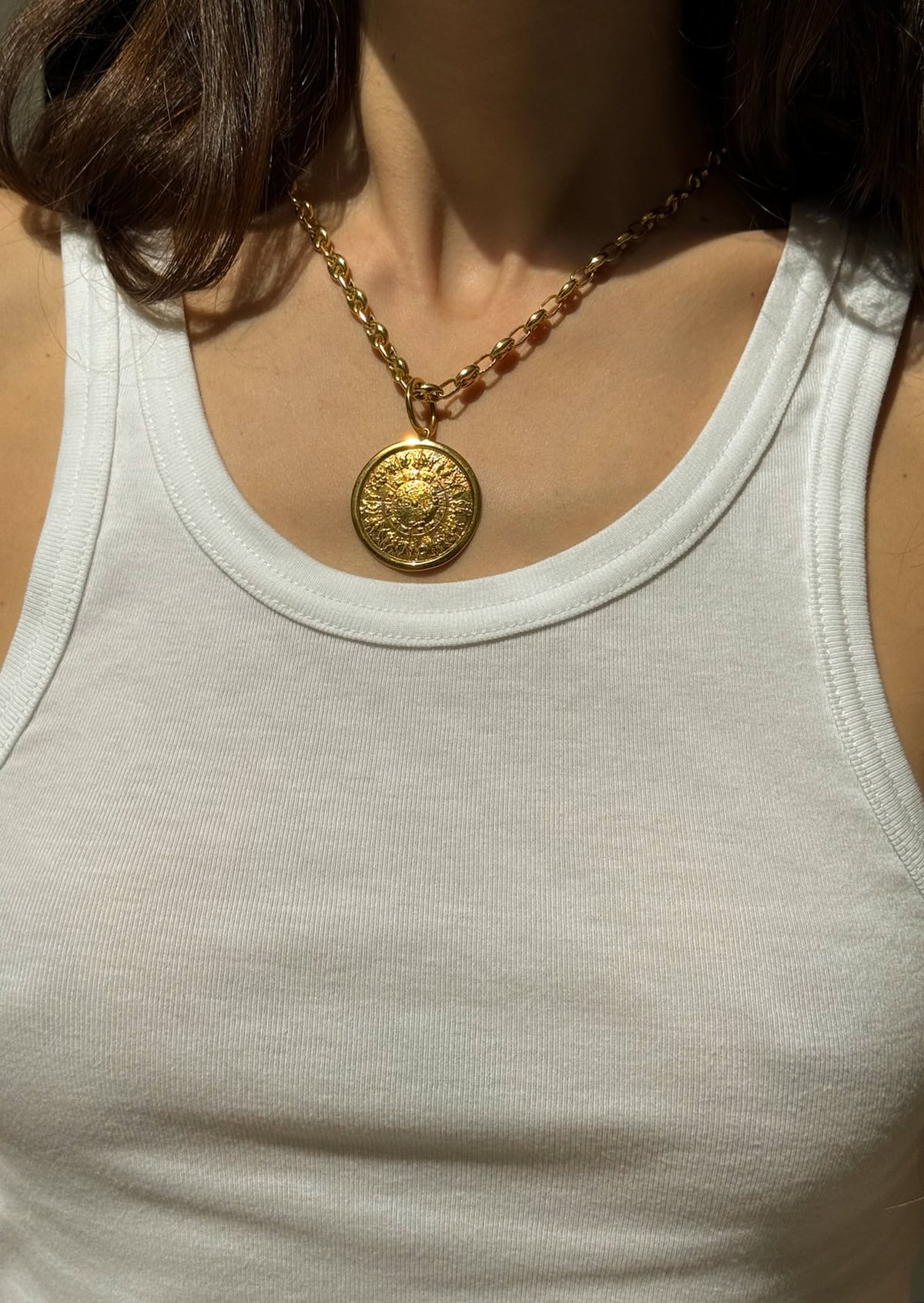 Shield of Achilles theta necklace - Hermina Athens
