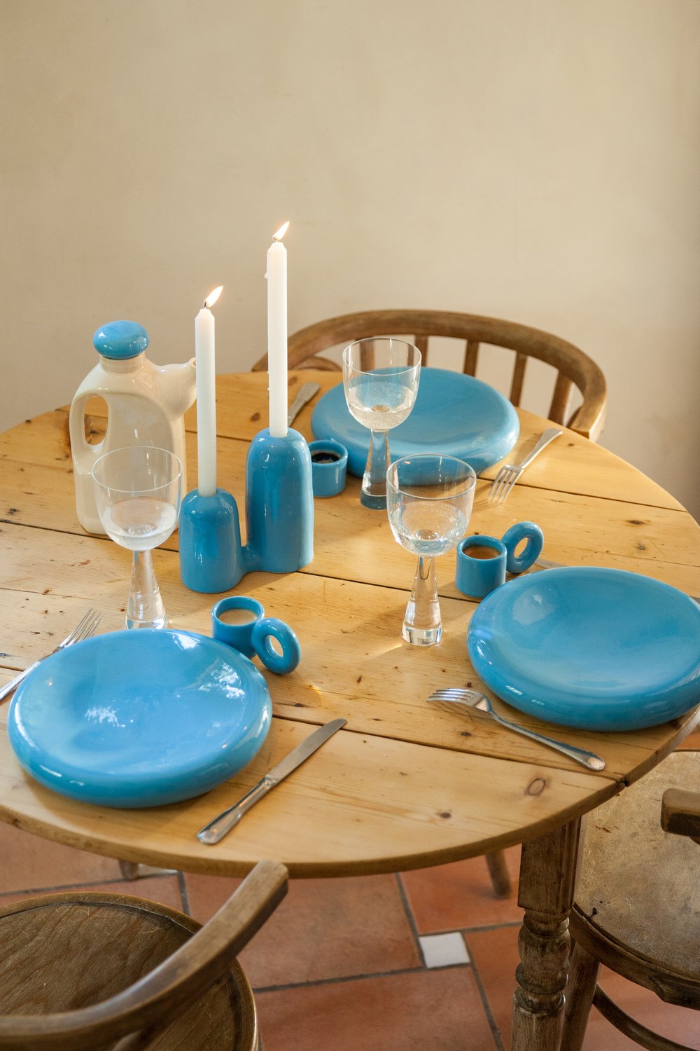 Puffy plate blue - Lola Mayeras