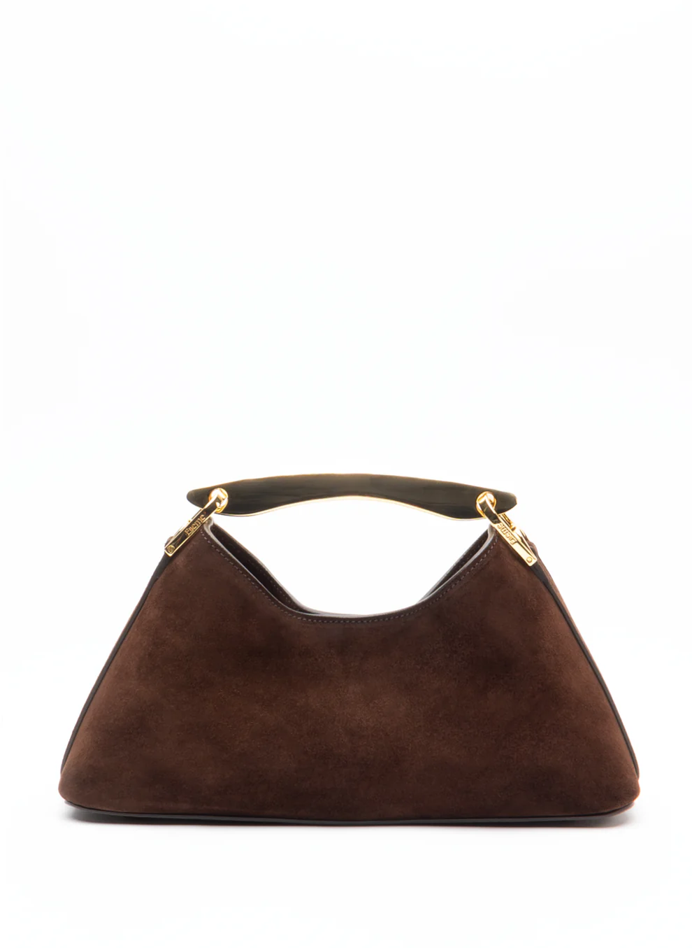 Brown mini Boomerang suede bag - Elleme