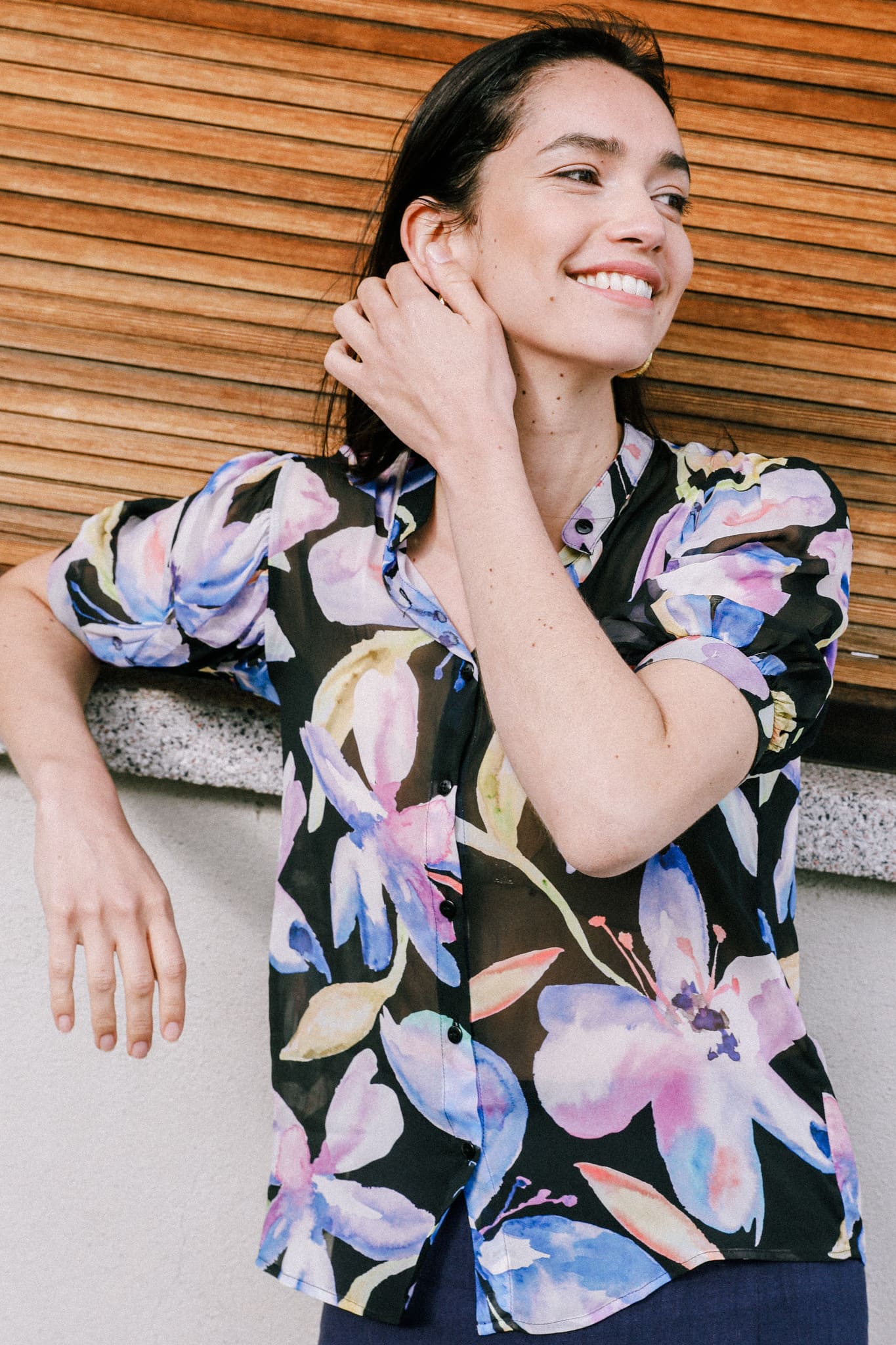Blouse Magnolia black - Avani Apparel
