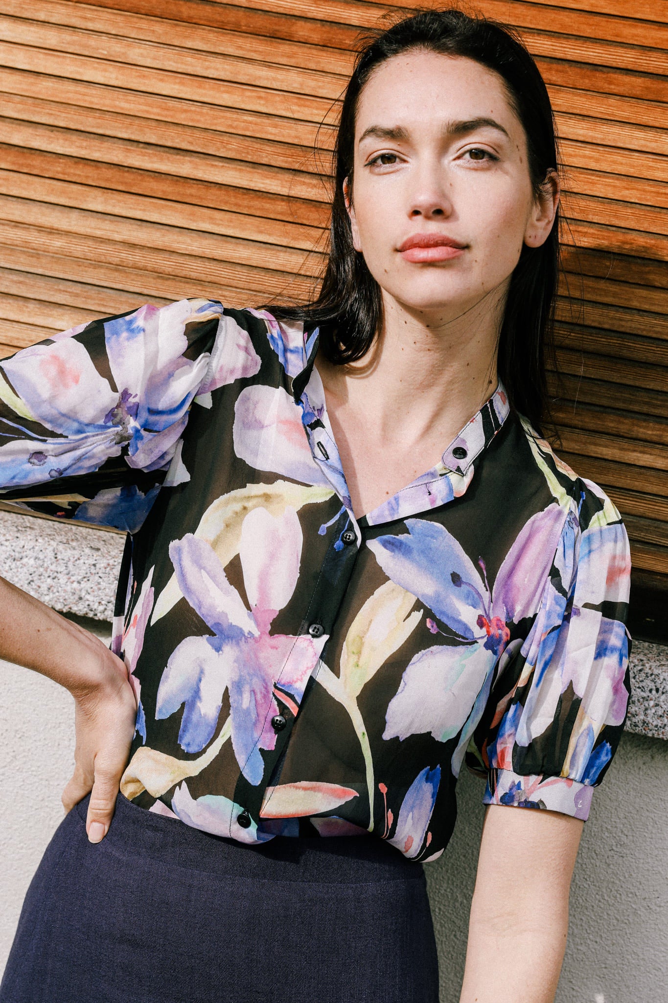 Blouse Magnolia black - Avani Apparel