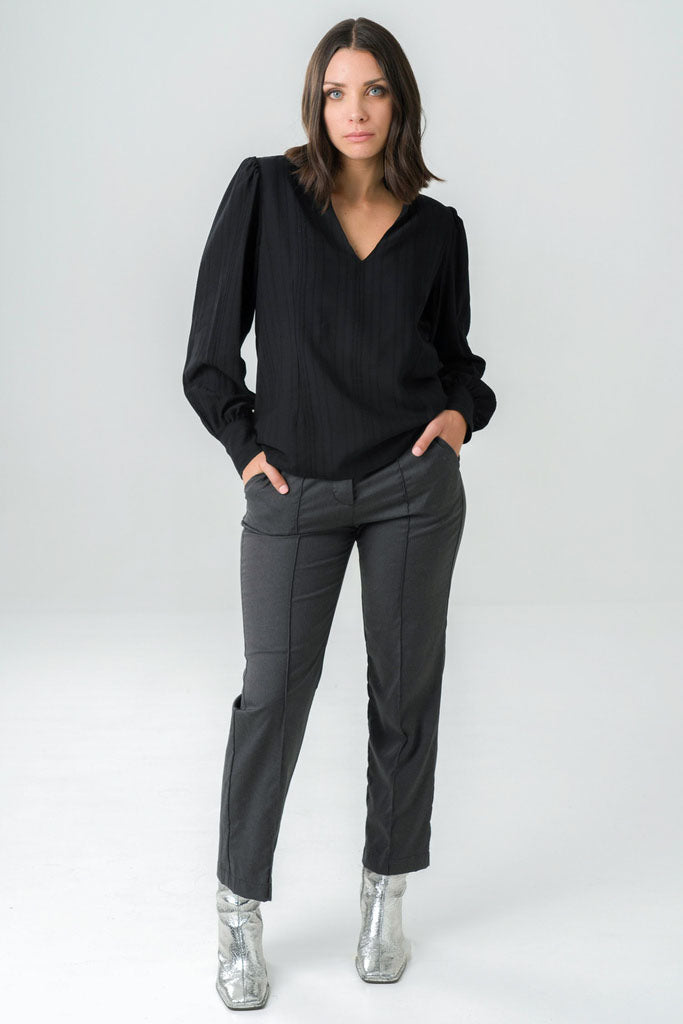 Blouse Orchidée black - Avani Apparel