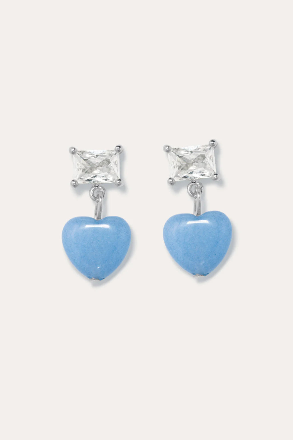 The heart's window blue earrings - Completedworks