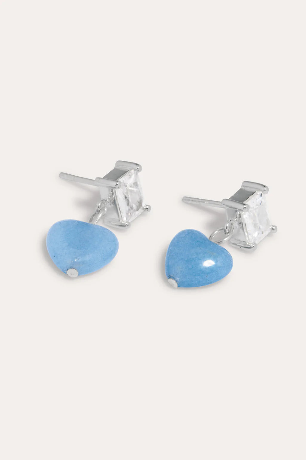 The heart's window blue earrings - Completedworks