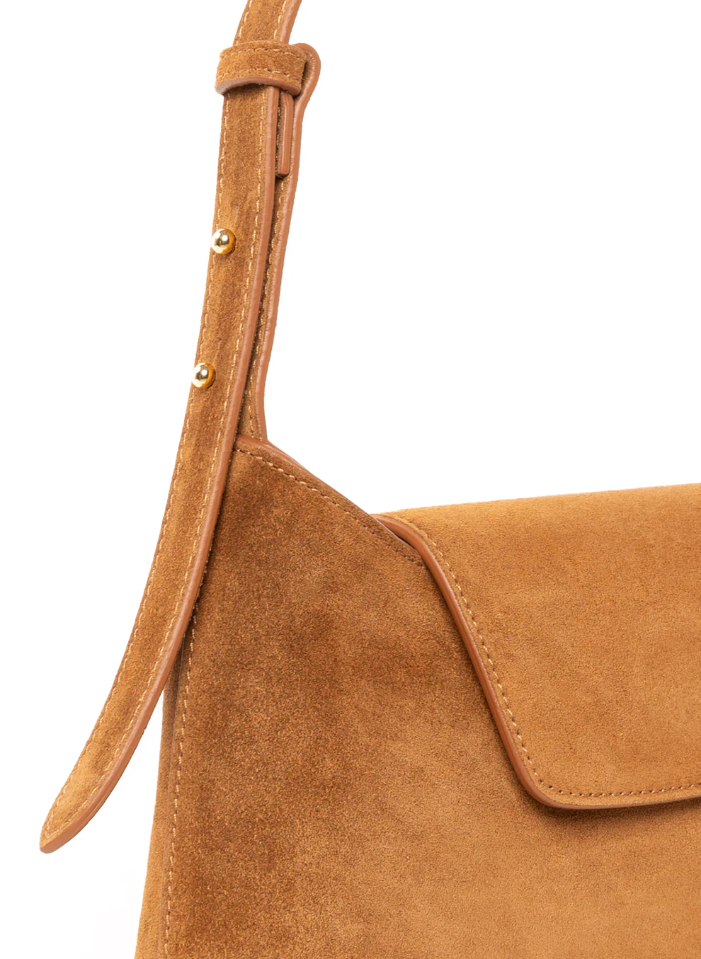Cognac Envelope suede bag - Elleme