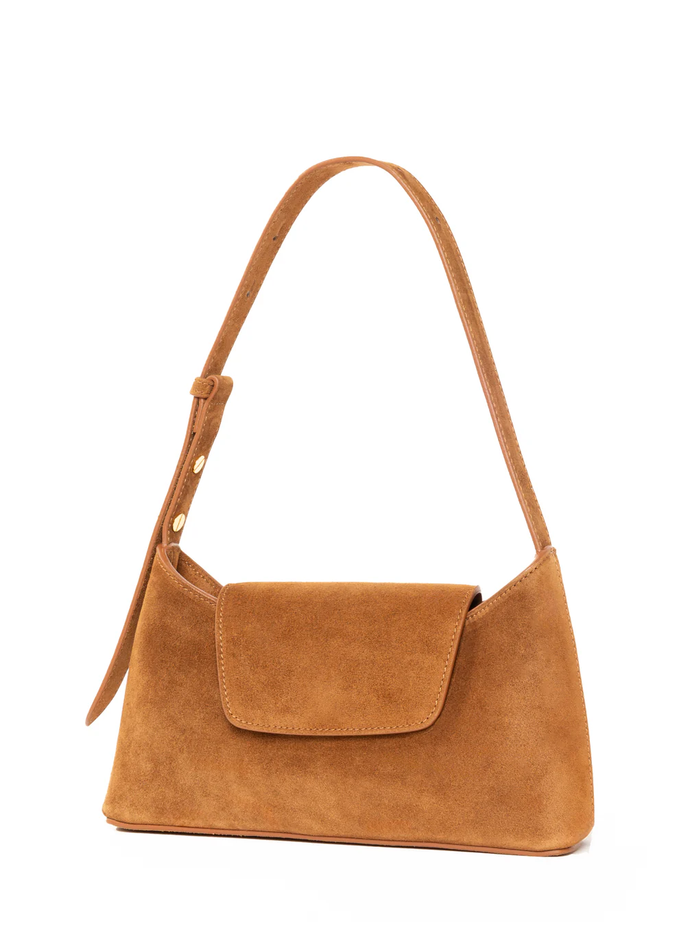 Cognac Envelope suede bag - Elleme