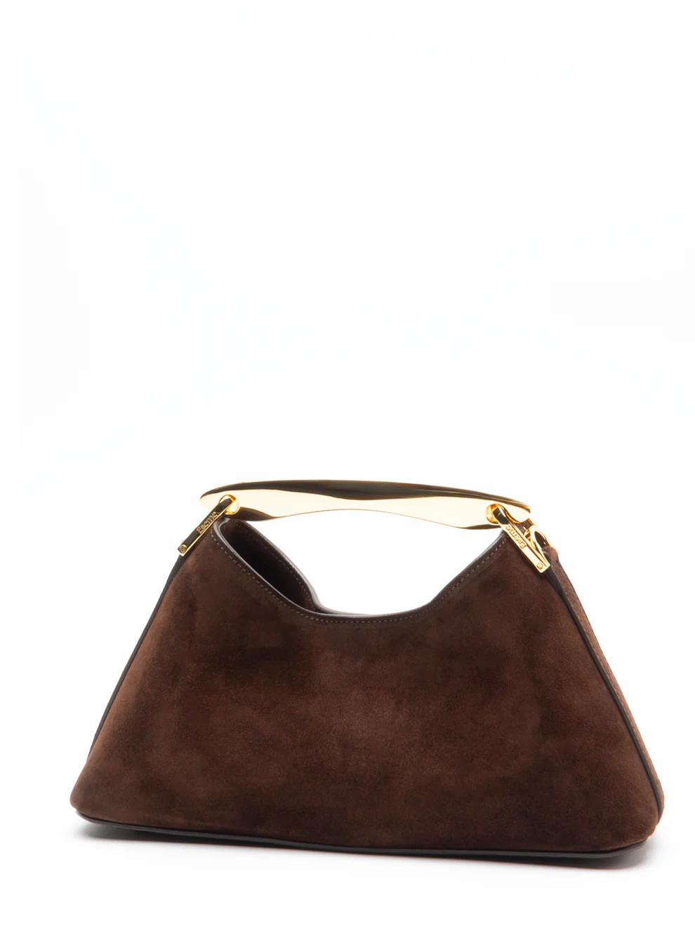 Brown mini Boomerang suede bag - Elleme