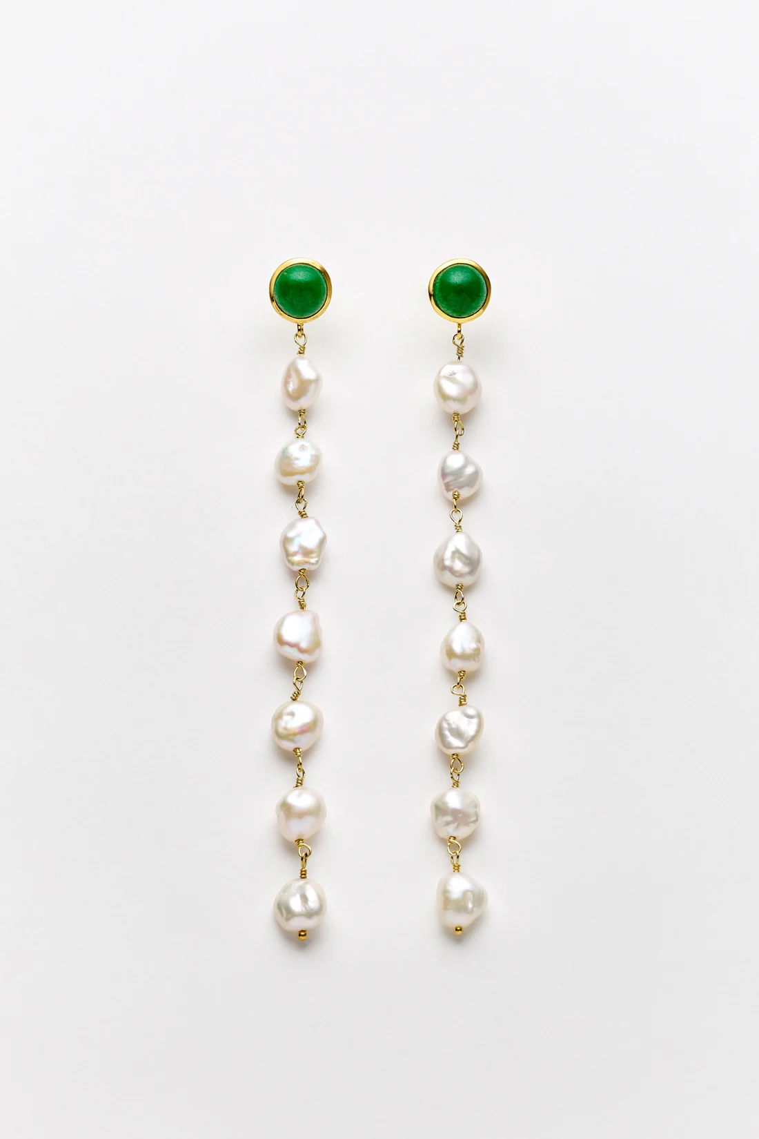 Elga jade pearl earrings - Buccarello