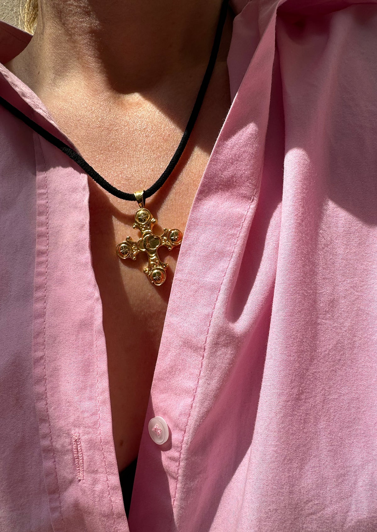 King Neptune statement suede necklace - Hermina Athens