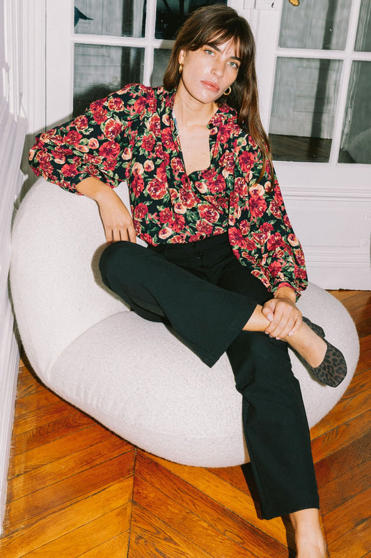 Blouse Hortensia red - Avani Apparel