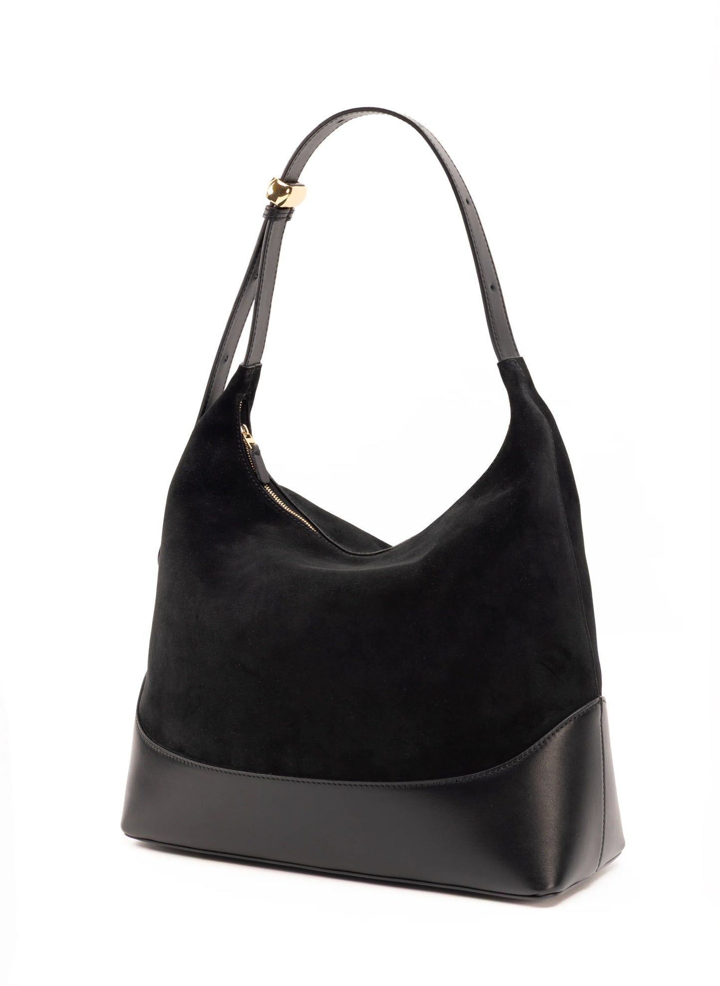 Black Loop Large suede/leather bag - Elleme