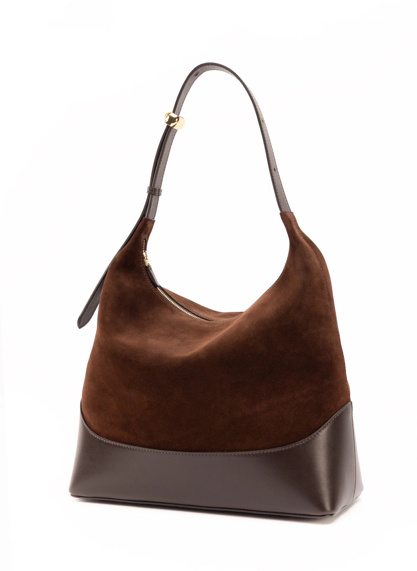 Brown Loop Large suede/leather bag - Elleme
