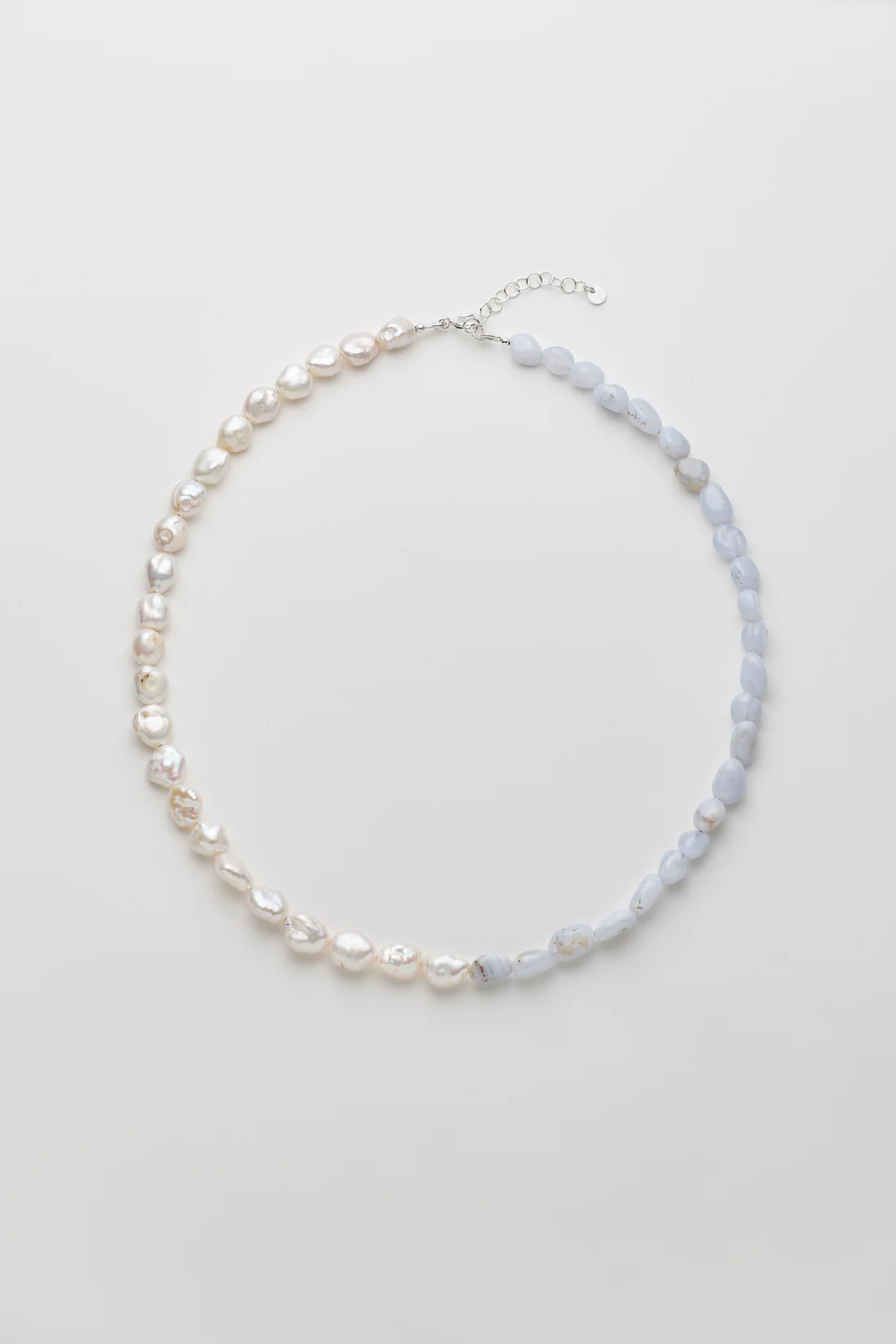 Chalcedony two stories necklace - Buccarello