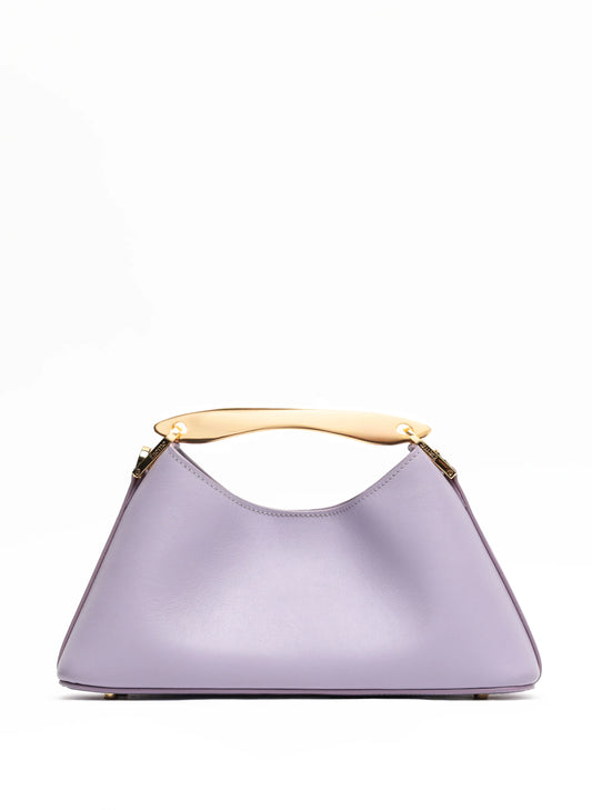 Lilac mini Boomerang leather bag - Elleme