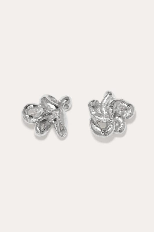 Swirls silver earrings - Completedworks