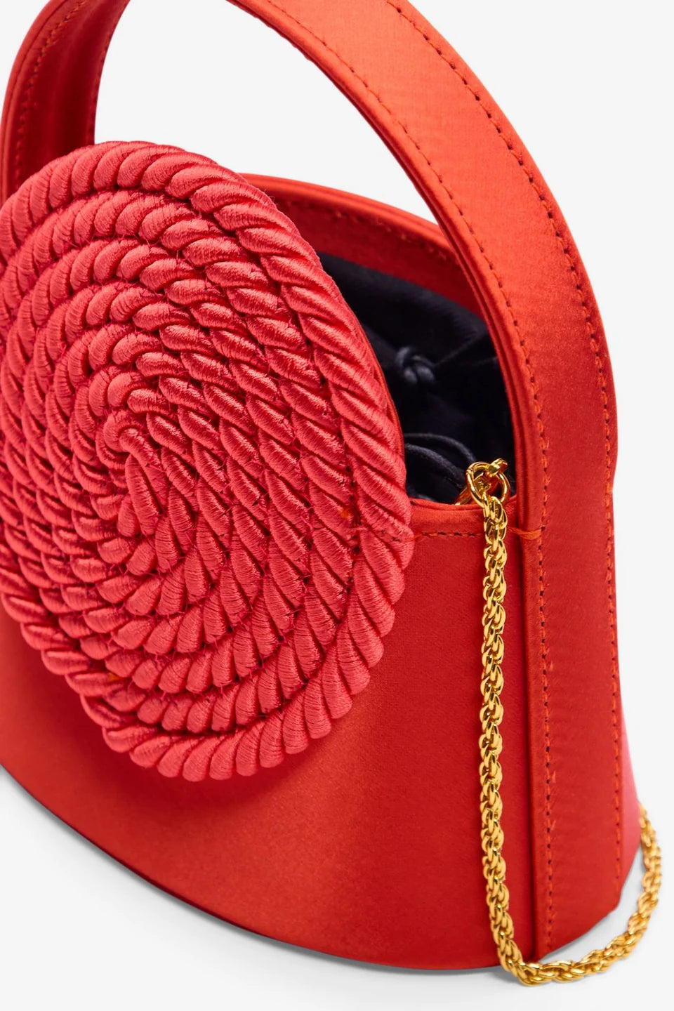 Satin red fire mini Gunther bag - Destree