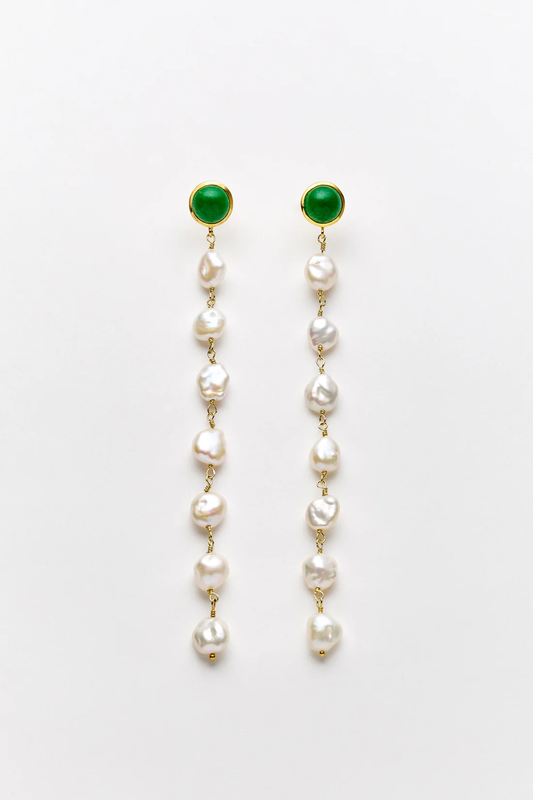 Elga jade pearl earrings - Buccarello