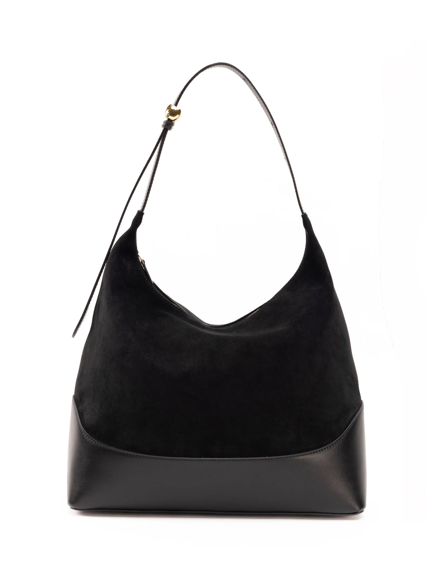 Black Loop Large suede/leather bag - Elleme