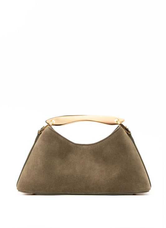 Truffle mini Boomerang suede bag - Elleme